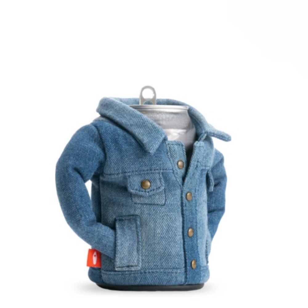 New! Puffin drinkwear the denim drink holder jacket cozy